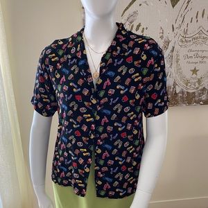 Beautiful vintage black button down